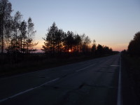 вечернее шоссе