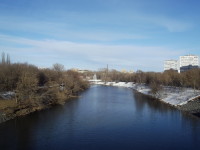 Река Сходня у моста Волоколамского шоссе