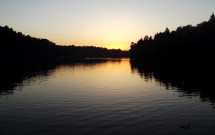 Летний закат на Кратовском озере